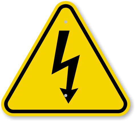 Iso Electrical Shock Electrocution Warning Sign Symbol Significado De