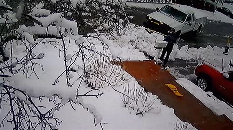 Snow Plow Driver Dumps Snow In Driveway