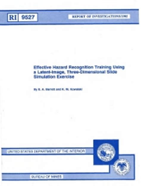 Cdc Mining Effective Hazard Recognition Training Using A Latent