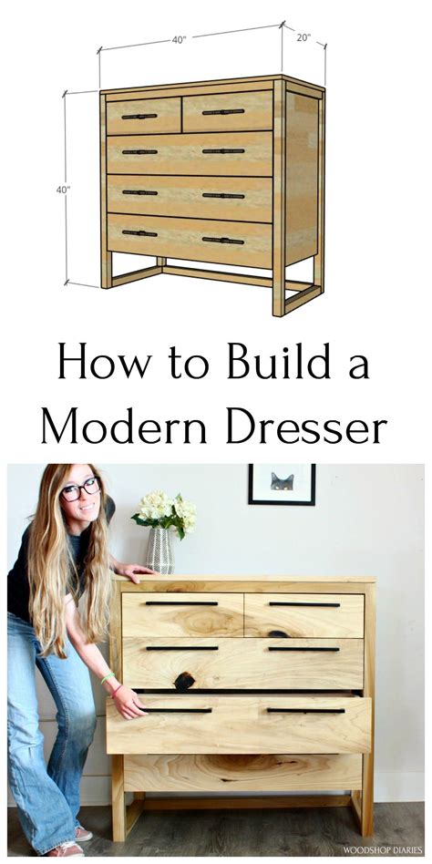 Build Your Own Modern 5 Drawer Dresser With These Building Plans And