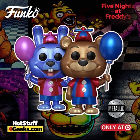 New Fnaf Balloon Freddy Bonnie Metallic Funko Pops