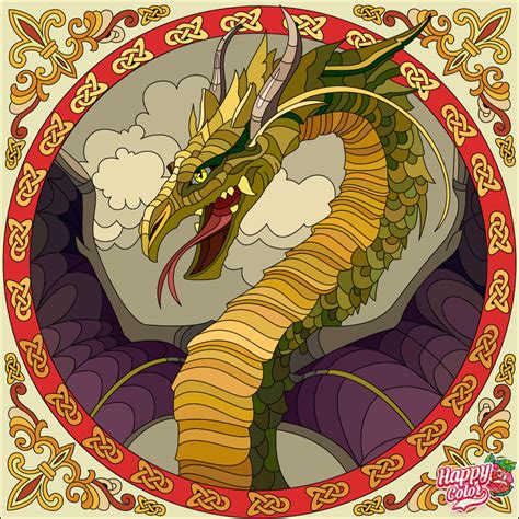 Coloring Dragons In Chinese Beliefs Color By Numbers Paint By Number
