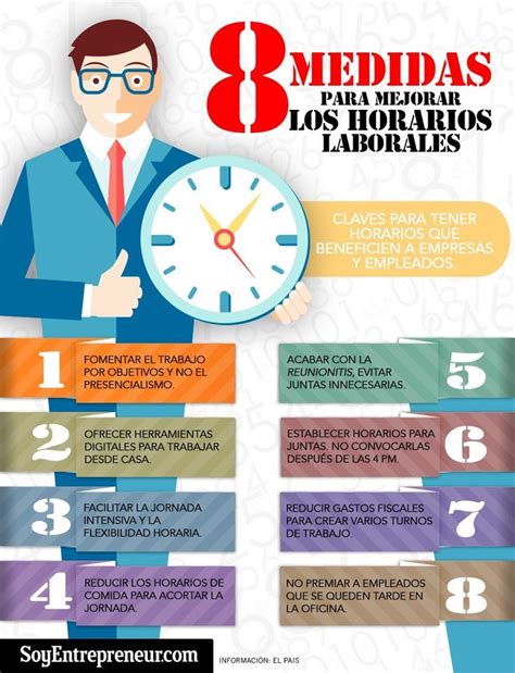 Infografía 8 Consejos Para Mejorar Los Horarios Laborales