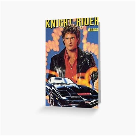 David Hasselhoff With Kitt In Knight Rider Greeting Card For Sale By
