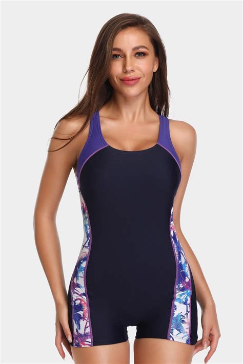 Clearance Attraco Womens Boyleg One Piece Athletic Swimsuits