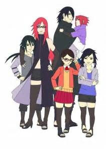 If Sasuke And Karin Had A Family Sarada Is The Same Meninas Naruto Karin Uzumaki Anime