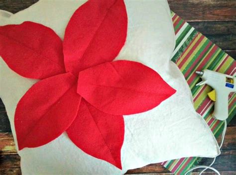 Poinsettia Pillow Tutorial Diy Christmas Craft Divine Lifestyle