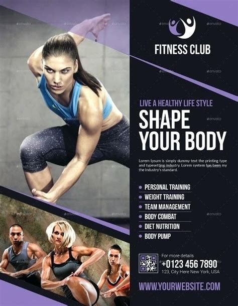 Personal Trainer Flyer Template Free Download Printable Templates