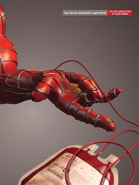 Adv Hellenic Association Of Blood Donors Spidey Creative Ads