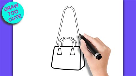 how to draw a handbag draw handbag easy youtube