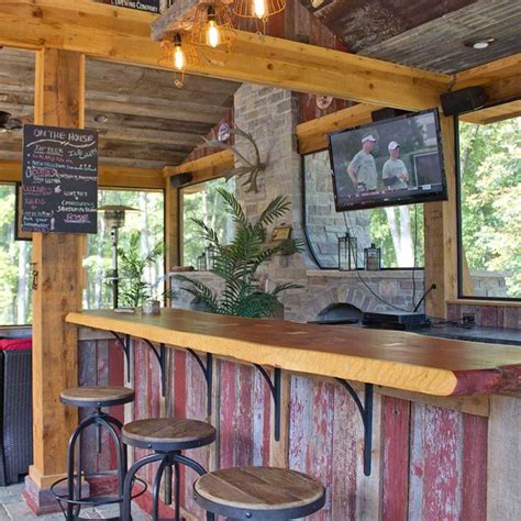 10 Inspiring Outdoor Bar Ideas Rustic Outdoor Bar Backyard Bar