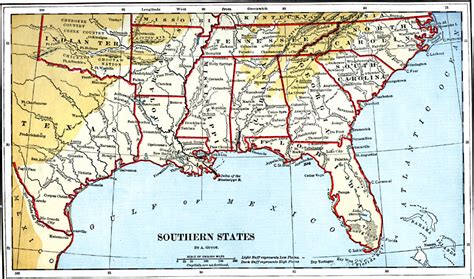 Map Of Southern States Of Usa Printable Map Of Usa