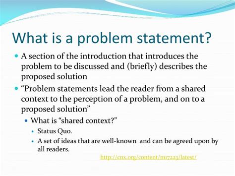 A problem statement is a document that describes the complication and offers measurements to correct the current situation. PPT - What is a problem statement? PowerPoint Presentation ...
