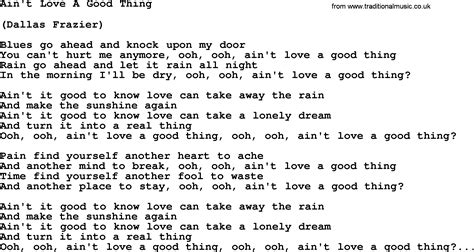 Loretta Lynn Song Aint Love A Good Thing Lyrics