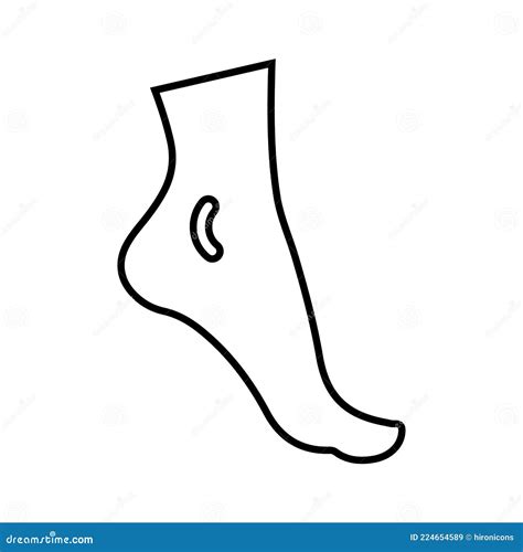 Ankle Foot Outline Icon Line Art Vector Stock Vector Illustration