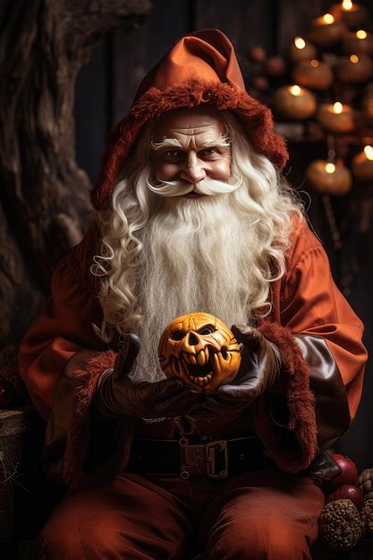 Premium Ai Image Santa In Halloween