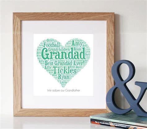 Personalised Grandad Word Art Printable Art By Wordlydesigns