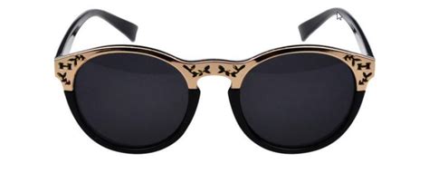 Vintage Retro Style Sunglasses Bright Black With Gray Lenses On Luulla