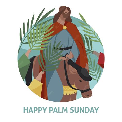 Premium Vector Flat Palm Sunday Illustration