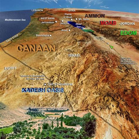 Map Oasis Layover Kadesh In The Desert Casual English Bible