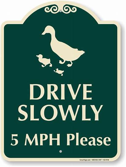 Signs Speed Limit Drive Funny Slowly Parking