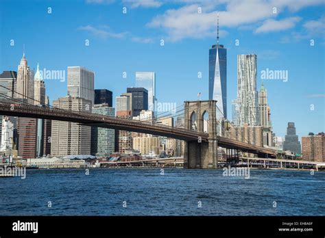 Brooklyn Bridge And Lower Manhattan Skyscrapers Including One World