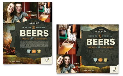 brewery brew pub poster template design