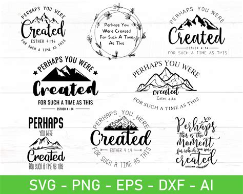Perhaps You Were Created For Such A Time As This Svg Esther Etsy