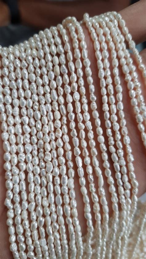 Creamish White Freshwater Rice Pearls Mm At Rs Gram In Jaipur