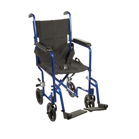 Drive Medical Blue Streak Wheelchair With Flip Back Desk Arms 18 Seat