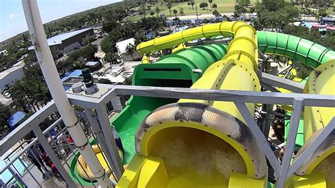 Yellow Pirates Plunge Water Slide At Rapids Water Park Youtube