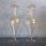 Elegant Pair Of Tall Clear Glass Vases Prob Italian Circa 1900 