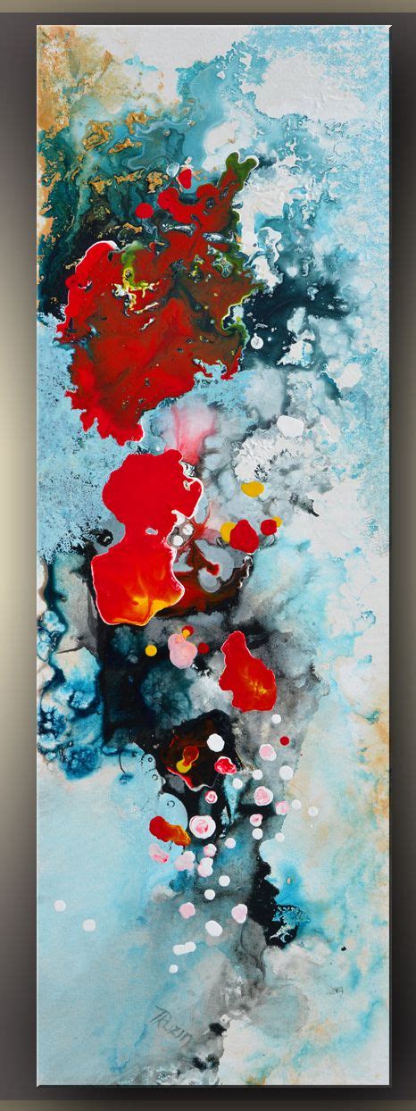 The ideal material for creating paintings in an abstract painting is sold without frame. Coral Reef, Abstract Painting, blue, red | Abstract ...