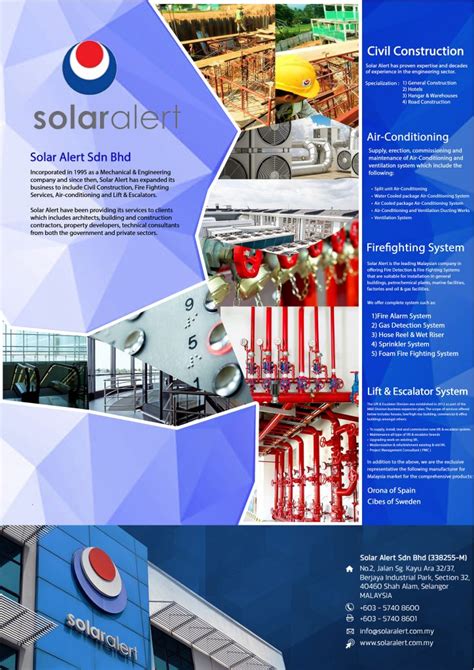 Global suppliers electrical equipment & supplies green asia alliance sdn bhd profile. SOLAR ALERT SDN BHD (338255-M) - JKR
