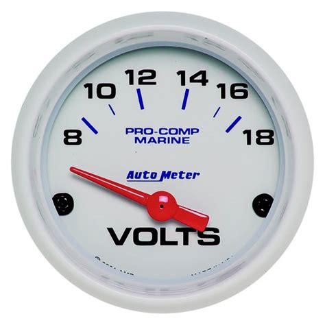Auto Meter® Marine White Series Voltmeter Gauges