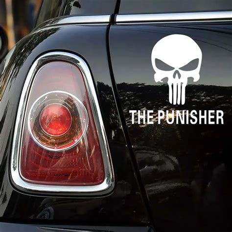 Buy 14 X 13cm Creative The Punisher Skull Car Styling