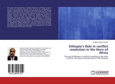 Ethiopias Role In Conflict Resolution In The Horn Of Africa 978 3 330