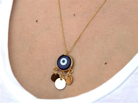 Evil Eye Necklace Charm Necklace Luck Necklace Protection Necklace Evil Eye Jewelry