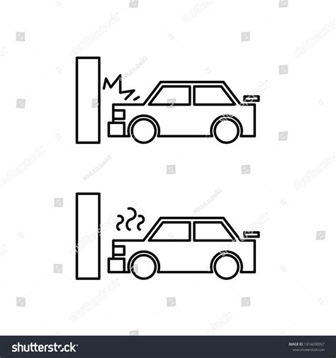 Car Hitting A Wall Over 79 Royalty Free Licensable Stock Vectors