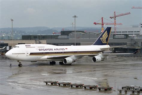 Singapore Airlines Boeing 747 412 9v Smk Zürich Kloten Flickr