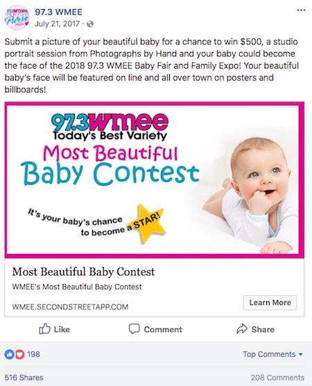 Wmee Most Beautiful Baby Contest Gathers 5k Emails Second Street