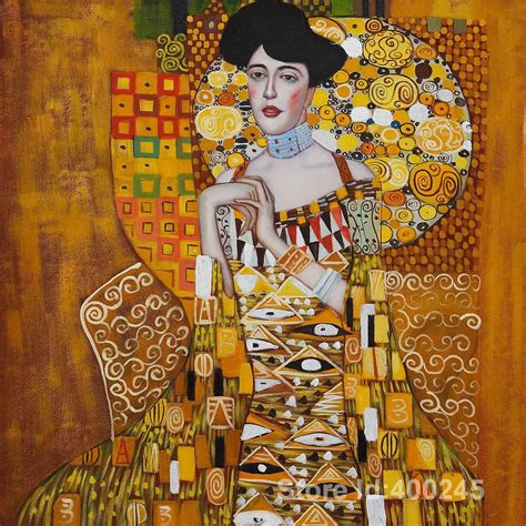 Leinwand Lgem Lde Reproduktion Frau Kunst Durch Gustav Klimt Portr T