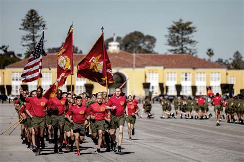 New Us Marines With Alpha Company 1st Recruit Training Battalion