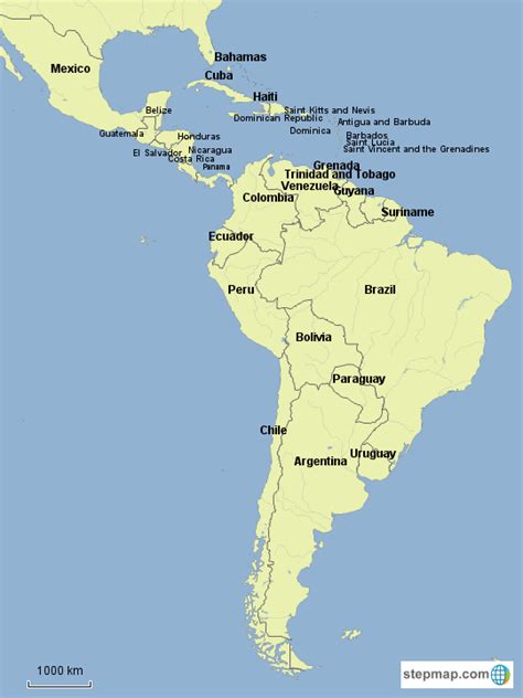 Stepmap Latin America Landkarte Für Germany