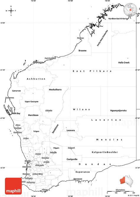 Printable Map Of Western Australia Arlana Nannette