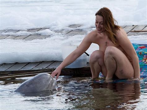 Naked In Ice Water Porn Photos