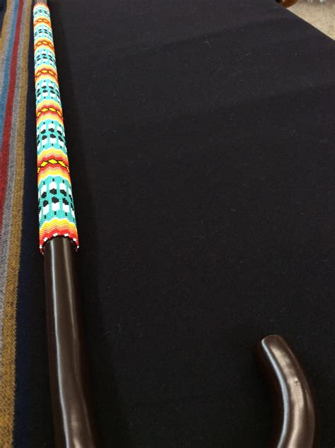 New Fully Beaded Cane Finished In 110 Seed Beads 37500 Bead Loom