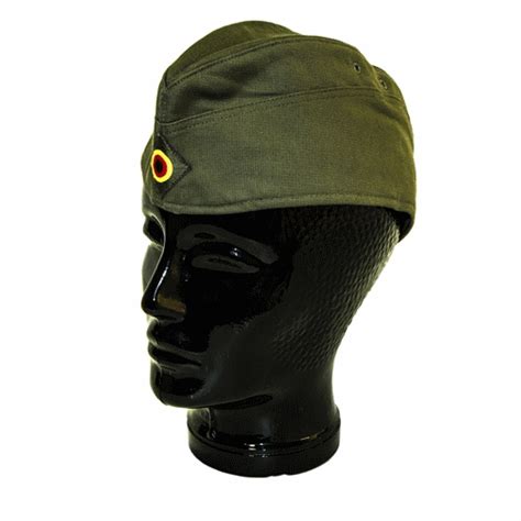 German Army Surplus Olive Green Moleskin Cap With Badge Surplus And Lost