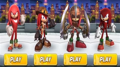 Sonic Forces Speed Battle All 4 Knuckles Skins Fists Of Range Event