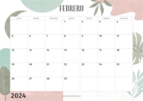 Calendario Febrero De 2024 Para Imprimir 45ld Michel